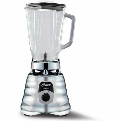 オスター ブレンダー スクエア型 ガラスジャー 4枚刃 クロム 3スピード 1.25L ※ジャー変更可 Oster Original 3 Speed Chrome Blender BLST4655-013 家電