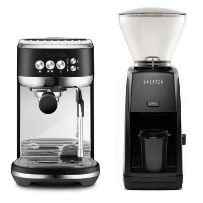 家庭用 エスプレッソマシン&グラインダー コンパクト ステンレス ブレビル シングルボイラー バラッツア Breville Bambino Plus Espresso Mahine Bundle w/Encore ESP Espresso Grinderc