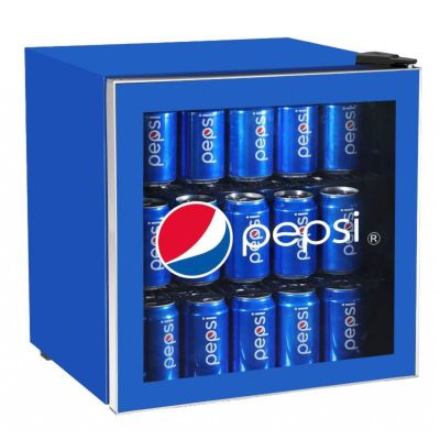 ミニ 冷蔵庫 70缶 ビバレッジクーラー 保冷庫  ガラスドア ペプシ  CURTIS MIS165PEP Pepsi Mini Beverage Cooler-70 Can or 17 Bottles Drinks Fridge with Glass Door