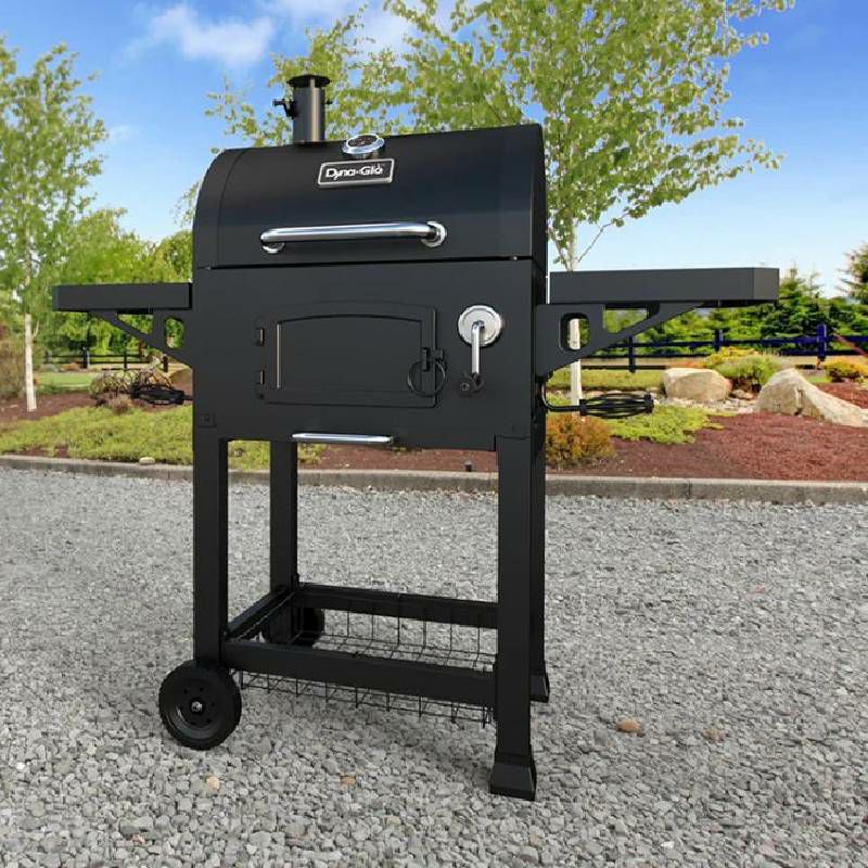 大型チャコールグリル炭焼バーベキューキャスター付Dyna-GloHeavy-DutyCompactCharcoalGrillDGN405DNC-D