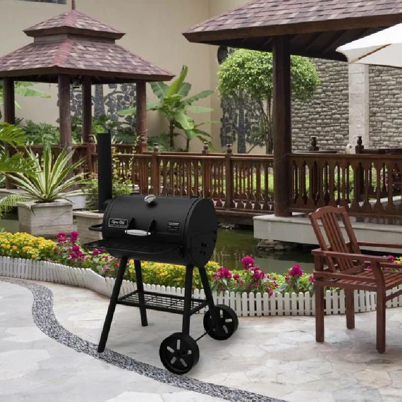 チャコールグリル炭焼バーベキューキャスター付Dyna-GloHeavy-DutyCompactBarrelCharcoalGrillDGSS443CB