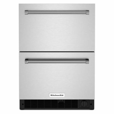 冷蔵庫 冷凍庫 ビルトイン アンダーカウンター 133L ステンレス 幅60cm 引き出し式 自動製氷機 キッチンエイド KitchenAid 24