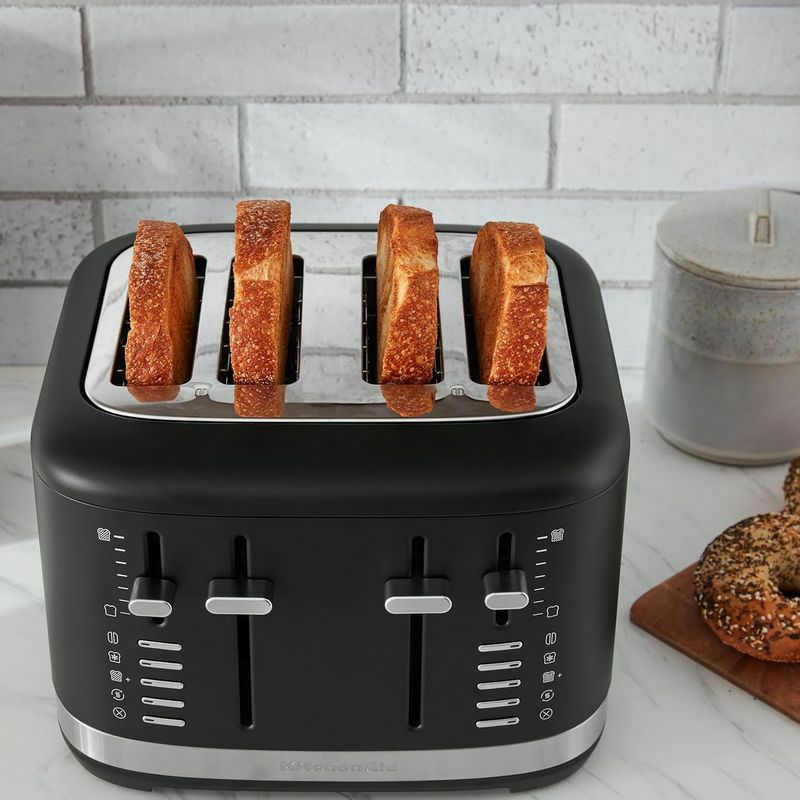 トースター4枚焼キッチンエイド焼き色5段階KitchenAidKmt4115cu4-SliceToasterwithManualHigh-LiftLever家電