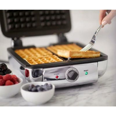 オールクラッド ワッフルメーカー用 プレート　パーツ Gourmet Stainless Steel Waffle Maker with Removable Plates; 4 slice WD822D51