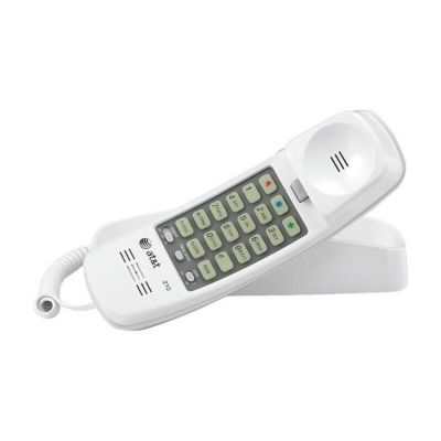 アメリカ ラインコード付き クラシック電話 AT&T 210 Basic Trimline Corded Phone