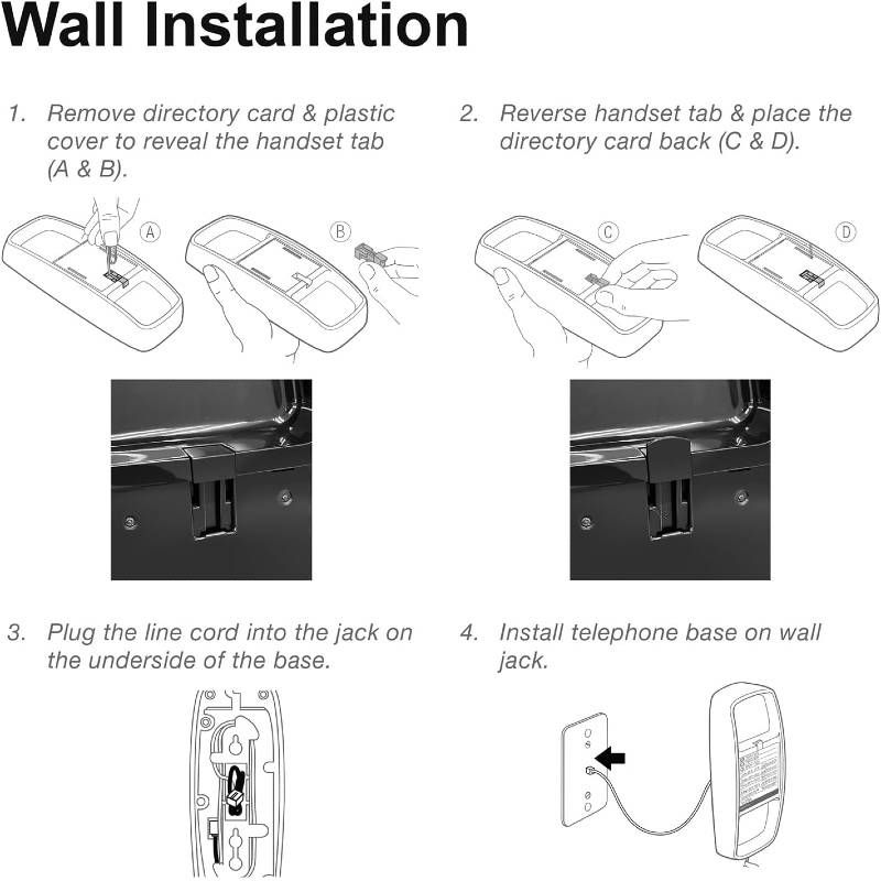 アメリカラインコード付きクラシック電話AT&T210BasicTrimlineCordedPhone