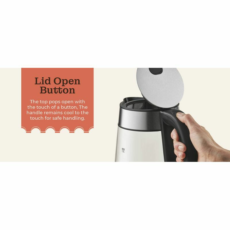 コードレス電気ガラスケトル1.7LPeachStreetSpeed-BoilElectricKettleForCoffee&Tea-1.7LWaterBoiler1500W,BorosilicateGlass,EasyCleanWideOpening,AutoShut-Off,CoolTouchHandle,LEDLight.360°Rotation,BoilDryProtection家電