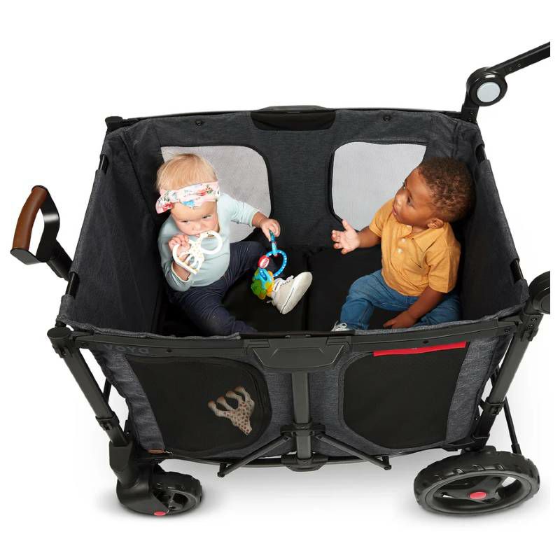 ベビーカーワゴンキャノピー付クワッドradioflyerVoyaXTQuadStrollerWagon