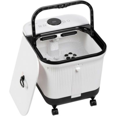 フットバス 足湯 温度調節 電動ローラー シャワー タイマー機能 キャスター付 H&B Luxuries Foot Spa Massager with Heat for Stress Relief, Feet Bath with Motorized Rollers and Shower, Temperature Control, T