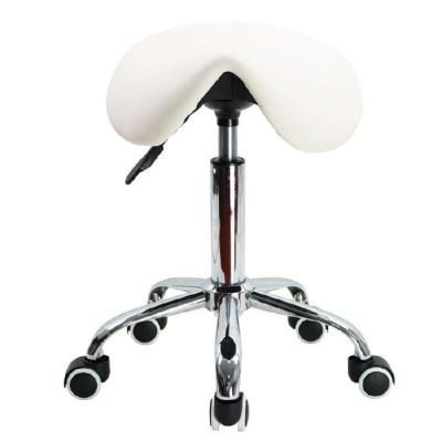 サドルスツール 背もたれなし 高さ調節 椅子 チェア 歯医者 サロン KKTONER Rolling Saddle Stool PU Leather Swivel Adjustable Rolling Stool with Wheels Salon Chair