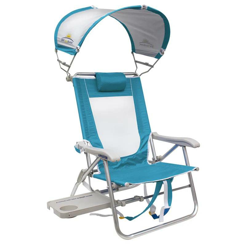 折りたたみ椅子日よけ付リクライニングサンシェードチェアーアウトドアキャンプ海GCIOutdoorBIGSURF?WITHSUNSHADE
