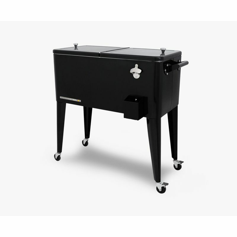 カート型クーラーボックス76L栓抜き付Permasteel80-QtClassicOutdoorPatioCoolerforOutside,OutdoorBeverageCoolerBarCart,RollingCoolerwithWheels&Handles,RetroDesign