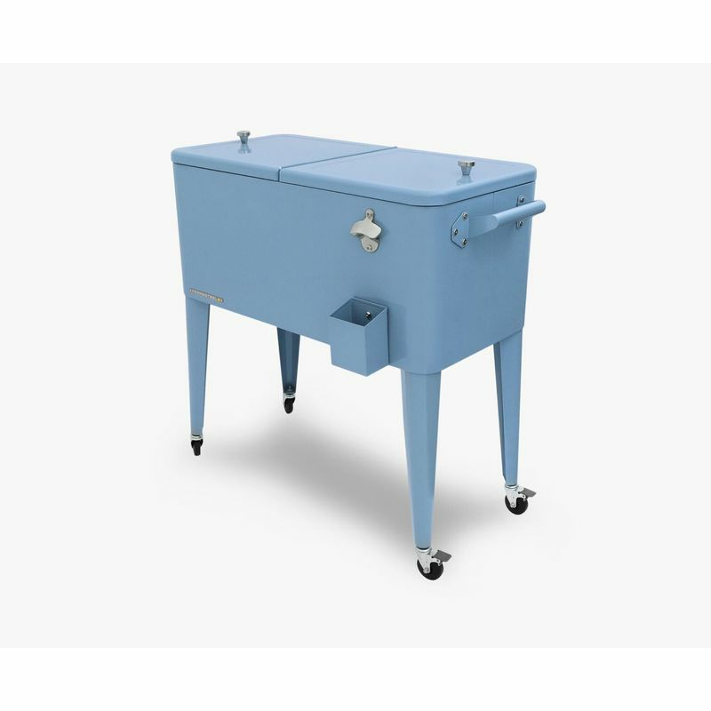 カート型クーラーボックス76L栓抜き付Permasteel80-QtClassicOutdoorPatioCoolerforOutside,OutdoorBeverageCoolerBarCart,RollingCoolerwithWheels&Handles,RetroDesign