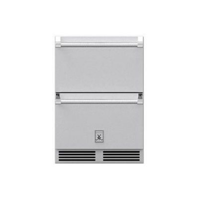 屋外/屋内対応 冷蔵庫 冷凍庫 147L ステンレス LED照明 UV 耐性ガラス Hestan Outdoor Refrigerator and Freezer Drawer with 5.2 cu. ft. Storage Capacity GRFR24 家電