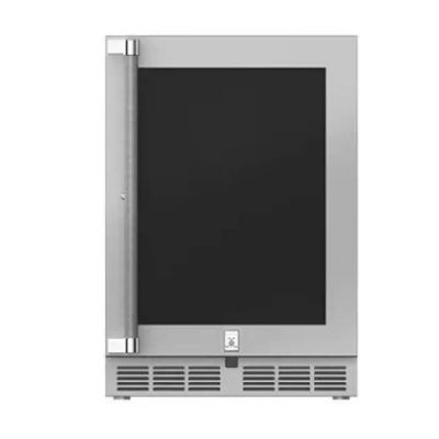 冷蔵庫 ビルトイン可　147L ステンレス LED照明 UV 耐性ガラス Hestan 24 Inch Counter Depth Built-In Full/All Refrigerator with 5.2 Cu. Ft. Capacity GRGR24 家電