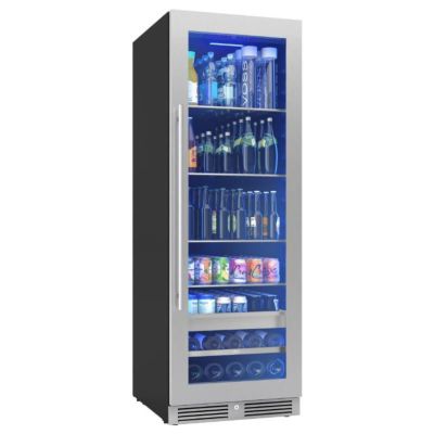 ビルトイン 冷蔵庫 ワインクーラー ステンレス ガラスドア 引き出し 幅61cm Zephyr 24 Inch Wine Fridge & Beverage Refrigerator Single Zone Full Size PRB24F01BG 家電