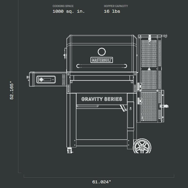 デジタルグリル電気スモーカー燻製機グラビティー1050マスタービルトMasterbuiltGravitySeries1050DigitalCharcoalGrill+SmokerMB20041220家電