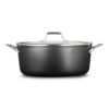 両手鍋浅型6.6Lフタ付カルファロンプレミアハードアルマイトCalphalonPremierHard-AnodizedNonstick7-QuartSauteuse&Cover