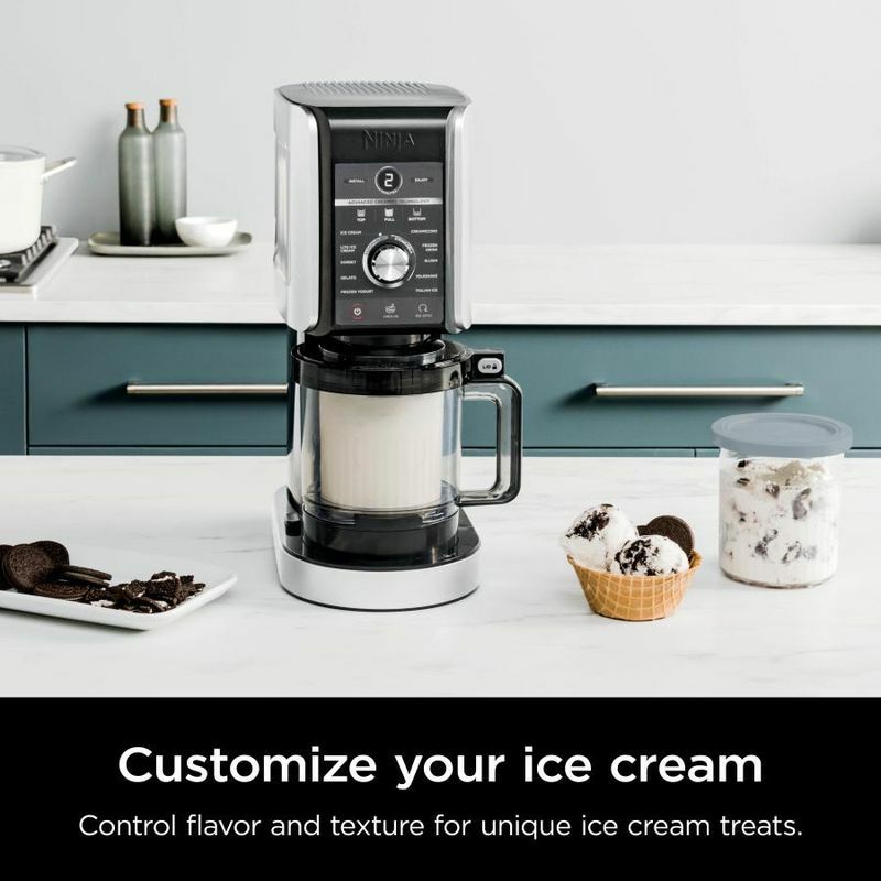 ニンジャアイスクリームメーカージェラートシェイクNinjaNC301CREAMi,IceCream,Gelato,Milkshake,Sorbet,andSmoothieBowlMaker,7One-TouchPrograms,Silver家電