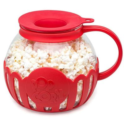 ポップコーンメーカー 電子レンジ用 ポッパー ガラス シリコンフタ 食洗機対応 BPAフリー Ecolution Original Microwave Micro-Pop Popcorn Popper Borosilicate Glass, 3-in-1 Silicone Lid, Dishwasher Safe, BPA 