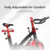 フィットネスバイクエアロバイクエクササイズバイクフライホイール静音ホームジムトレーニングPYHIGHIndoorCyclingBikeBeltDriveStationaryBicycleExerciseBikeswithLCDMonitorforHomeCardioWorkoutBikeTraining-Black