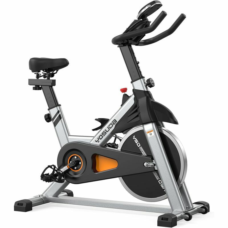 フィットネスバイクエアロバイクエクササイズバイクフライホイール静音ホームジムトレーニングPYHIGHIndoorCyclingBikeBeltDriveStationaryBicycleExerciseBikeswithLCDMonitorforHomeCardioWorkoutBikeTraining-Black