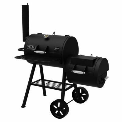 大型 チャコールグリル オフセットスモーカー 炭焼 燻製 バーベキュー Dyna-Glo Signature Series Barrel Charcoal Grill and Offset Smoker DGSS730CBO-D-KIT