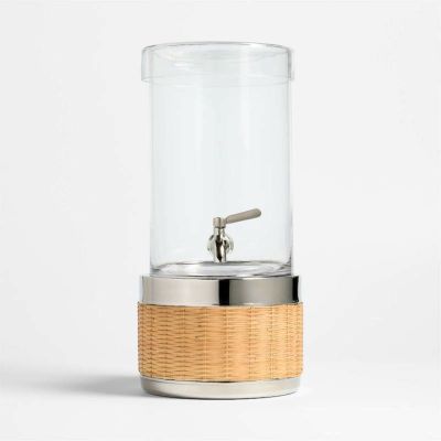 ドリンクサーバー ガラスドリンクディスペンサー Crateandbarrel 1.5-Gallon Cold Drink Dispenser with Amici Stand