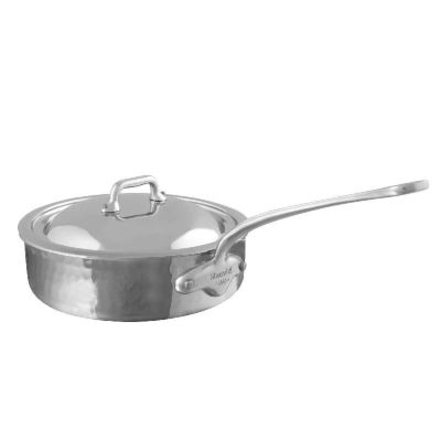 ムヴィエール モービル ロンド ソテーパン ハンマー ステンレス ムビエルMauviel M'ELITE Hammered 5-Ply Saute Pan With Curved Lid, Cast Stainless Steel Handle