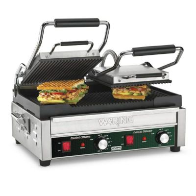 ワーリング パニーニ グリル セパレートタイプ 電源240V Waring Commercial WPG300 Panini Otimo Dual Ribbed Panini Grill 家電