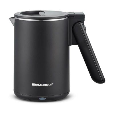 ミニ電気ケトル ダブルウォール 0.6L Elite Gourmet EKT719 Dual Volt Travel Double Wall Insulated Cool-Touch 家電