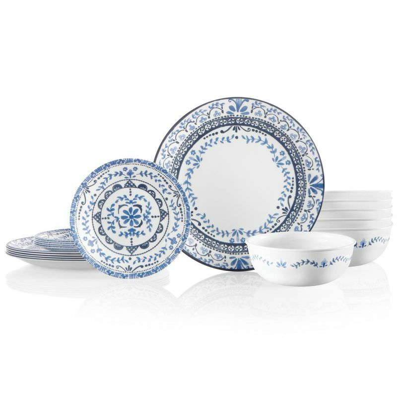 コレール食器ディナーウェア4組16点セットポルトフィーノアメリカ製CorellePortofino16-pieceMuglessDinnerwareSet,Serviceof4
