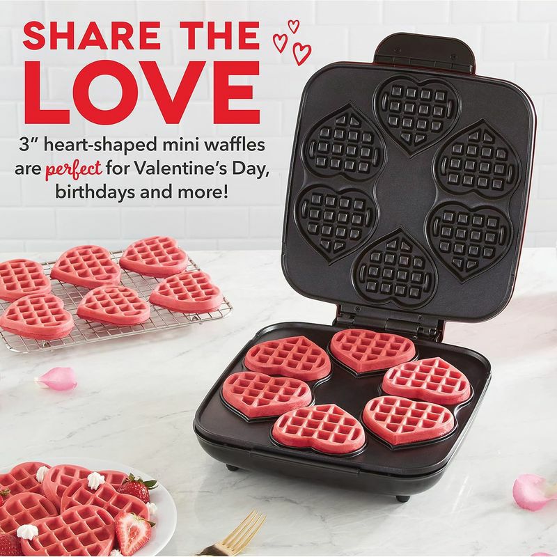 ミニワッフルメーカー直径10cm4枚ダッシュDashDMMW400GBGT04MultiMiniFourWaffleMaker4InchDualNon-stickSideswithQuickRelease&EasytoClean家電