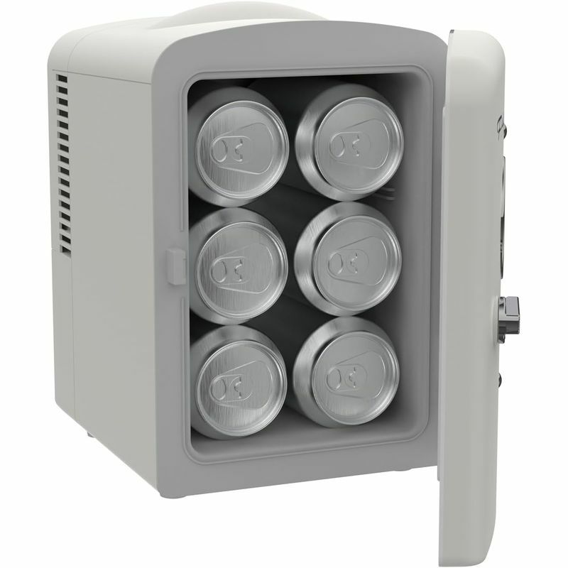 ミニ保冷庫4L6缶車載可持ち運びポータブルコンパクトレトロフリッジデールFrigidaire3cu.ft.6-CanRetroMiniFridge家電