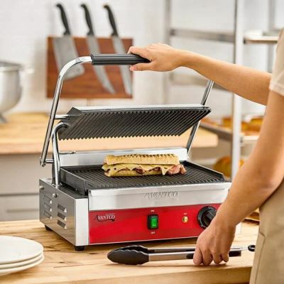 パニーニメーカー 業務品質 プロ仕様 プレス グリル 溝あり 波面